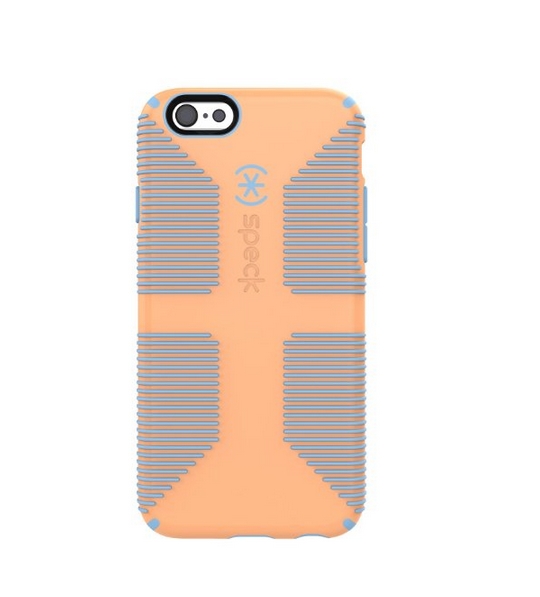 Speck Products CandyShell Grip for iPhone 6 6s - Retail Packaging - Cantaloupe Orange Periwinkle Blue